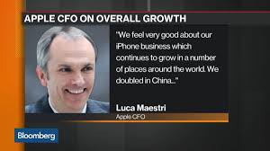 You and a guest can enjoy lunch with apple senior vice president and cfo luca maestri on campus in cupertino. Apple Cfo Maestri Not Concerned About Iphone Sales Bloomberg
