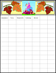 Free Printable Sunday School Attendance Chart Visit The