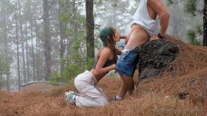 Anna Ralphs Forest Blowjob Cum in Mouth