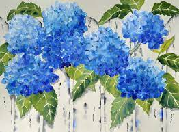 Hydrangea Flower Blue Hydrangeas Blue Flower Painting Etsy Blue Flower Painting Hydrangea Painting Blue Flower Art