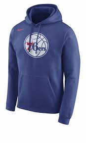 The philadelphia 76ers team's newest logo incorporates a rounded insignia design with the word philadelphia and stars around it. Philadelphia 76ers Men S Blue Fleece Logo Hoodie By Dallas Mavericks Hoodie Nike Transparent Png Download 2324828 Vippng