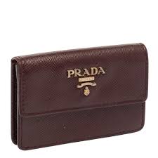 You may select up to. Prada Burgundy Saffiano Lux Leather Business Card Holder Prada Tlc