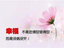 幸福 不是吃得好穿得好 而是没病没灾 morning quotes chinese quotes quotes