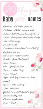 We Have 20 Unique Baby Girl Names Just For You Click Through For A Freebie Check Out These 20 In 2020 Girl Names With Meaning Baby Girl Names Baby Girl Names Unique