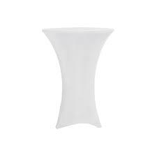 30 Inch Highboy Cocktail Round Stretch Spandex Table Cover White Table Covers Tablecloth Sizes Wholesale Tablecloths
