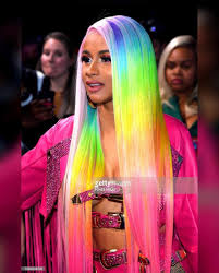 Cardi Is The Goattttt Pin Thelovelybeee Rainbow Wig Wig Hairstyles Hair Styles
