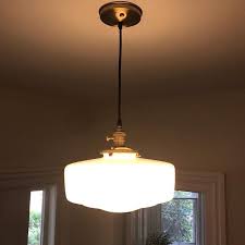 16 Acorn Schoolhouse Style Lighting Fixture Milk White Etsy Clear Glass Pendant Light Light Fixtures Flush Mount Glass Shade Pendant Light