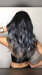 Black And Gray Ombre Hair Pin By Ashlee On Hair Hair Color For Black Hair Grey Ombre Hair Smoke Hair