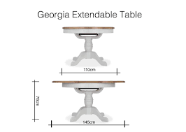Warm and inviting, an oak dining table encourages family and friends to gather together. Grey Oak Extendable Round Dining Table Georgia Ez Living Furniture