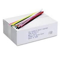 Chenille Kraft 911001 Jumbo Stems, 12-Inch x 6mm, Metal Wire, Polyester,  Assorted, 1000/Box