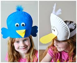 Paper Plate Bird Crafts For Kids Silly Paper Plate Bird Hats Your Kids Will Love Bird Crafts Preschool Preschool Crafts Bird Crafts