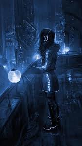 Girl On The Roof Of A Future City Cyberpunk Scifi Scene Inspiration Faddishfashion Anime Wallpaper Anime Art Cyberpunk Art