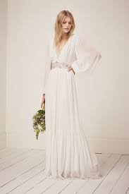 This Affordable New Bridal Collection Was Inspired By Kate Moss Maxi Dress Wedding High Street Wedding Dresses Wedding Dress Long Sleeve