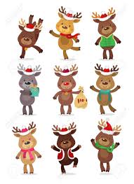 Please feel free to get in touch if you can't find the santa and. Santa S Reindeer Set Vector Illustrations Of Reindeer Isolated Royalty Free Cliparts Vectors And Stock Illustration Image 87930784