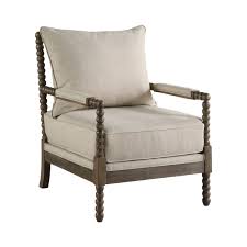 Add an accent chair to your living room to decorate for any occasion. Cushion Back Accent Chair Oatmeal And Natural Coaster Fine