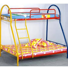 The triple bunk bed frame design 38. Steel Double Bunk Bed Size 1950 X 900 X 1900 Mm Rs 12500 Piece Rolex Furniture Id 4395871962