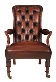 Solid Rosewood William Iv Leather Library Chair Antiques Atlas Chair Antique Chairs Wooden Office Chair