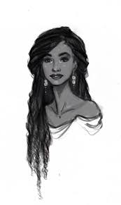 Esmeralda Portrait Art Girl Drawings