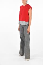 Armani Armani Exchange Sleeveless Asymmetrical Striped Hem Sweater Women Glamood Outlet