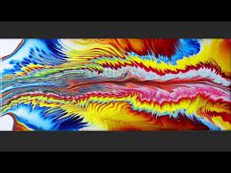 508 Split Cup Technique 3 20x50cm Youtube Farben Mischen Acrylfarbe Bilder