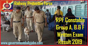 Rpf Constable Group A B E F Written Exam Result 2019 Released Government Jobs Previous Question Papers Exam Results