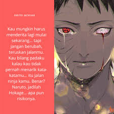 Kata Terakhir Uchiha Obito Di 2020 Kata Kata Mutiara Ungkapan Romantis Mutiara