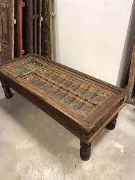 Antique Indian Handcarved Coffee Table Unique Style Hotel Design Rustic Vintage Furniture Home Decor Vintage Dining Table Coffee Table Vintage Old Door Tables