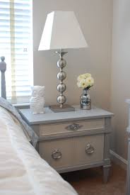 Before And After Vintage Nightstand Painted With Annie Sloan Paris Grey And Mixture Of Paris Grey And Old Whi Shabby Chic Dresser Furniture Makeover Furniture