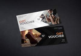 Stylish, minimalist and modern gift certificate template for your photography service! Gift Voucher Layouts With 3 Sizes In 2 Color Palettes Stock Template Adobe Stock