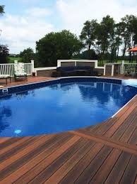 Duralife Brazilian Cherry Decking Swimming Pool Decks Backyard Pool Backyard Pool Landscaping