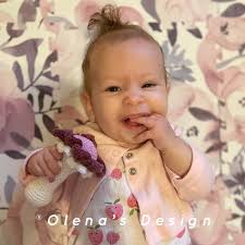 Crochet Amigurumi ONE Rattle Flower Toy Plushes Nursery Gift Plush Cotton  Rattle Children Teething Decoration Birthday Baby Shower Present