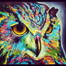 Colorful Animals Art By Ruthmad Was Liked By Art Animal Art Owl Art