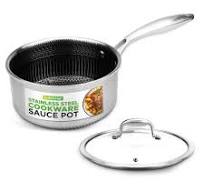 2 QT Sauce Pot - Quick Heat, Non-Stick Coating, Stainless ...