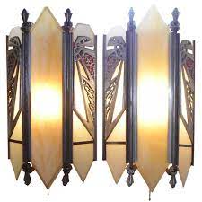 Unique Zig Zag Theater Art Deco Sconces 2 Pair Art Deco Sconce Art Deco Lighting Art Deco Decor