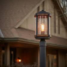 The signature decorative 72 lamp post without mount is made in the united states of america. Barrington 1 Light Post Light Distressed Black Kichler Lighting