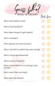 Bridal Shower Game Printable Guess Who Morning Motivated Mom Friends Bridal Shower Fun Bridal Shower Games Free Bridal Shower Games