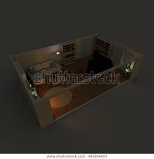 3d Interior Rendering Perspective View Furnished Living Room Turned On Lights Night House Architecture Realestate Realestateinvestin Nel 2020 Illustration