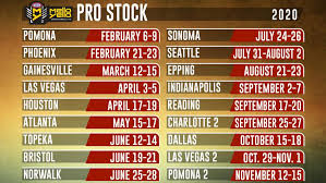 Nhra Announces 2020 Pro Stock Schedule 18 Race Slate Includes 50th Anniversary Salute Nhra