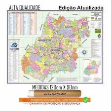 The viamichelin map of goiás: Mapa Estado De Goias Edicao Atualizada 120cm X 90cm Gigante Enrolado Em Tubo Nas Americanas