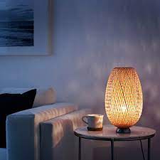 I measured 1.75 off of the side of the corners, placed the legs onto the table and used a drill to anchor the legs down. Boja Table Lamp Bamboo Handmade Ikea
