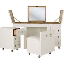 Make Up Combination Diva Croco White Dressing Table Set Furniture Home Accessories