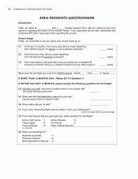 Appendix J Sample Questionnaire For Area Residents Surveys Inside Questionnaire Design Template Wor Questionnaire Design Address Label Template Questionnaire