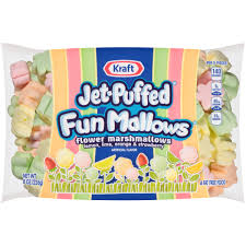 The gelatin is what makes it not acceptable, as it contains boiled parts of skin . Kraft Jet Puffed Fun Mallows Flower Marshmallows 8 Oz Walmart Com