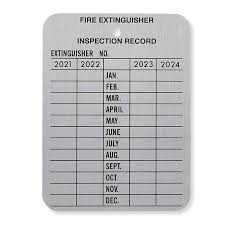 Using our doghouse as an example, they might be on the lookout for paint peeling, bad odor, or missing screws. 4 Year Metal Fire Extinguisher Monthly Inspection Tag 2 1 4 X 3 2021 2024