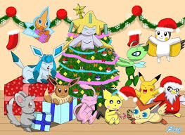 Pokemon Christmas Wallpapers Wallpaper Cave Eevee é uma espécie de pokémon na nintendo e na franquia pokémon da game freak. pokemon christmas wallpapers