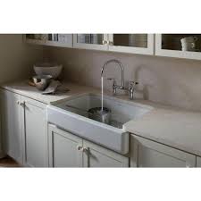 Kohler farmhouse sink are very essential for every type of kitchen and can be used for countless numbers of purposes starting from cleaning utensils to washing foods and much more. Reviews For Kohler Whitehaven Farmhouse Apron Front Cast Iron 36 In Single Basin Kitchen Sink In Sandbar K 6488 G9 The Home Depot