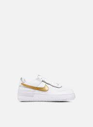 Follow to keep up with nike's hottest new kicks follow us @airforce1nike and tag us to get featured. Nike Wmns Air Force 1 Shadow Women White Metallic Gold Metallic Silver Graffitishop