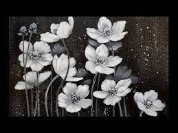 Bring frischen wind in deine garderobe mit den neuesten trends von art. Learn How To Paint Beautiful Flowers In Black And White Using Acrylic Paints Art Instruction Blog Painting Tutorial Painting Simple Acrylic Paintings