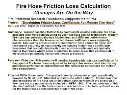Driver Recert 2012 Topics Update On Fire Hose Friction Loss