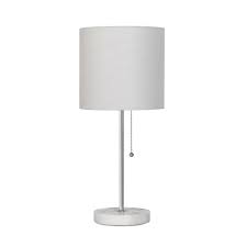 Hampton bay table lamp | the home depot canada. Hampton Bay 19 25 In Stick Table Lamp Brushed Nickel Finish Hw T2824lst The Home Depot Table Lamp Table Lamps Living Room Small Nightstand Lamps